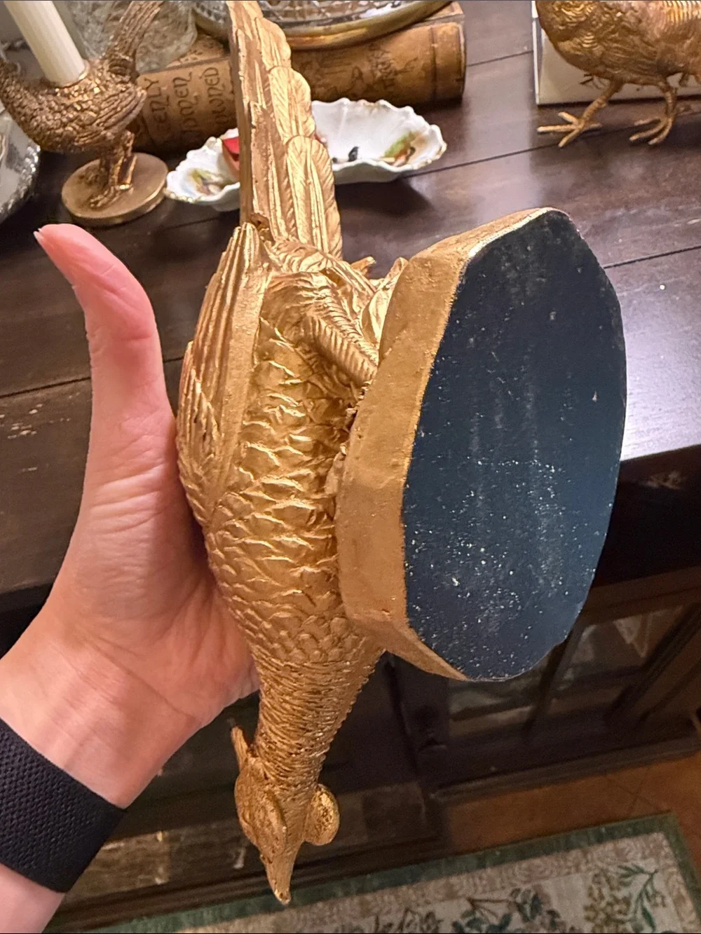 Gold Decorative Pheasant Figurine - Home Accents
